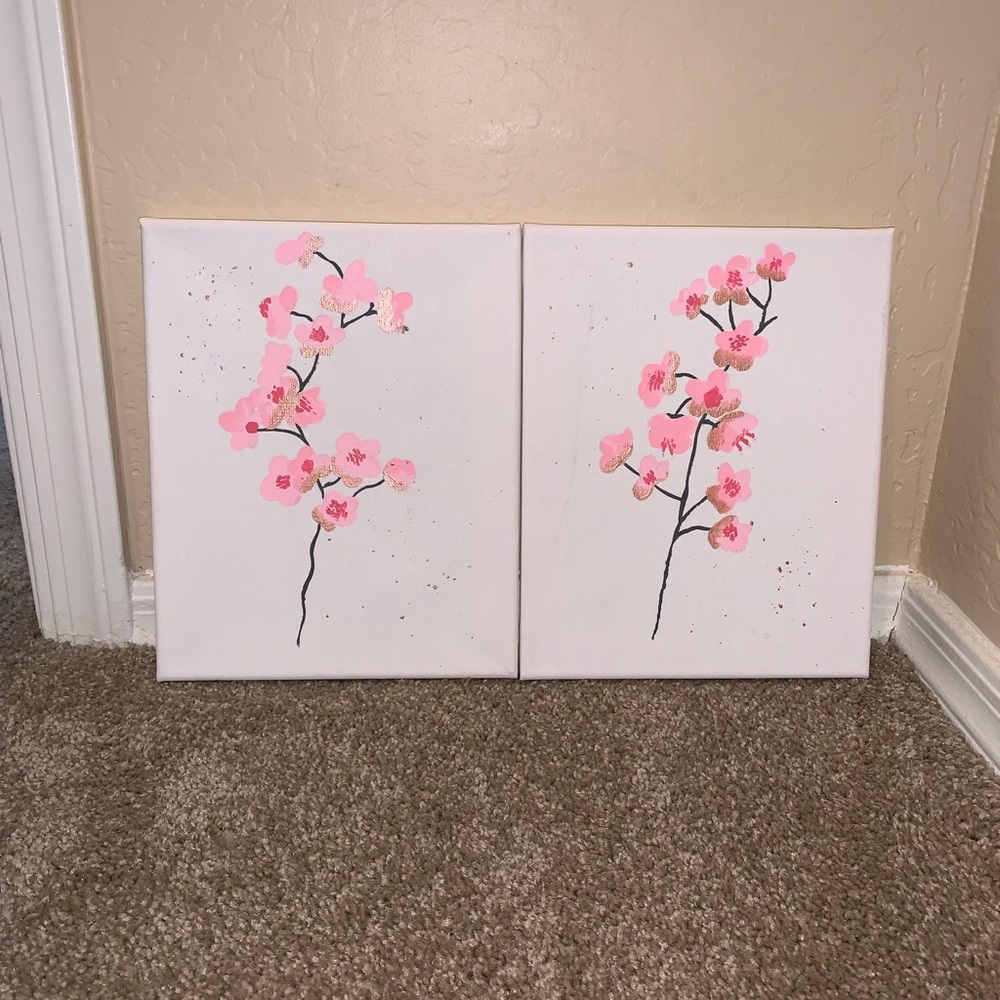 ⚡️Two 10 x 8 Flower Paintings